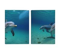 Reisepasshülle, Delfine, ultradünn, PU-Leder, Reisedokumenten-Organizer, kompakt, Premium, internationaler US-Pass, Schutzhülle für Damen und Herren