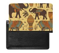 Reisepasshülle für Damen und Herren, RFID-blockierend, 3D-Druck, blauer Totenkopf, Reisezubehör, Afrikanischer Elefant, Einheitsgröße