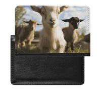 Reisepasshülle für Damen und Herren, RFID-blockierend, Amor-Pfeil, Liebe, Pferd, Reisezubehör, Süße Ziege, Einheitsgröße