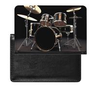 Reisepasshülle für Damen und Herren, RFID-blockierend, britische Flagge, Reisezubehör, Cooles Schlagzeug-Set, Einheitsgröße