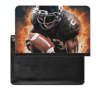 Reisepasshülle für Damen und Herren, RFID-blockierend, bunt, Papageienpasshülle, Reisezubehör, Cooler American Football, Einheitsgröße