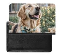 Reisepasshülle für Damen und Herren, RFID-blockierend, Cowboy-Hut, Westernstiefel, Reisezubehör, Golden Retriever Hund, Einheitsgröße