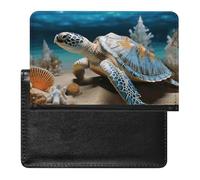 Reisepasshülle für Damen und Herren, RFID-blockierend, Dampfzug, Reisezubehör, Reisezubehör, Muschel Seestern Schildkröte, Einheitsgröße