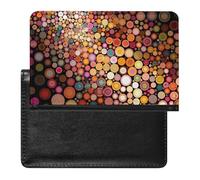 Reisepasshülle für Damen und Herren, RFID-blockierend, farbige Kreise, Reisezubehör, Farbige Kreise, Einheitsgröße