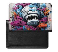 Reisepasshülle für Damen und Herren, RFID-blockierend, farbige Steine, Reisezubehör, Buntes Graffiti, Einheitsgröße