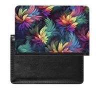 Reisepasshülle für Damen und Herren, RFID-blockierend, farbige Steine, Reisezubehör, Mehrfarbiges Blumenmuster, Einheitsgröße