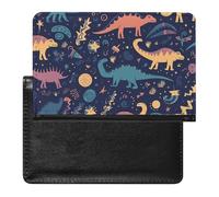 Reisepasshülle für Damen und Herren, RFID-blockierend, Frieden auf der Erde, Reisepasshülle, Reisezubehör, Dinosaurier und Sterne, bunt, Einheitsgröße