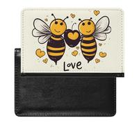 Reisepasshülle für Damen und Herren, RFID-blockierend, Herbstblätter aus Ahorn, Reisezubehör, Bee Love Honey, Einheitsgröße