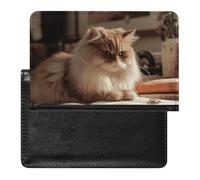 Reisepasshülle für Damen und Herren, RFID-blockierend, Katzenpasshalter, Reisezubehör, Lernende Katze, Einheitsgröße