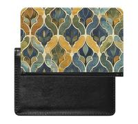 Reisepasshülle für Damen und Herren, RFID-blockierend, Löwenzahn, Reisezubehör, Senfgelb und Braun, Einheitsgröße