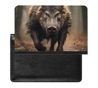 Reisepasshülle für Damen und Herren, RFID-blockierend, niedliche rote Krabbe, Reisezubehör, Wildschwein-Fotos, Einheitsgröße