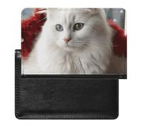 Reisepasshülle für Damen und Herren, RFID-blockierend, niedlicher Affe, Reisezubehör, Niedliche weiße Katze, Einheitsgröße