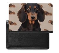 Reisepasshülle für Damen und Herren, RFID-blockierend, niedlicher Wolf, Reisezubehör, Dackel Hund, Einheitsgröße