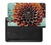 Reisepasshülle für Damen und Herren, RFID-blockierend, niedlicher Wolf, Reisezubehör, Dahlien-Blume, Einheitsgröße