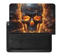 Reisepasshülle für Damen und Herren, RFID-blockierend, raues Leopardenmuster, Reisezubehör, Schädelbruch, Einheitsgröße