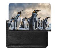 Reisepasshülle für Damen und Herren, RFID-blockierend, raues Leopardenmuster, Reisezubehör, Seepinguin, Einheitsgröße