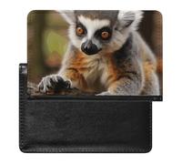 Reisepasshülle für Damen und Herren, RFID-blockierend, viele Sonnenblumen, Reisezubehör, Affe Lemur Cute, Einheitsgröße