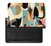 Reisepasshülle für Damen und Herren, RFID-blockierend, viele Sonnenblumen, Reisezubehör, Mid-Century Modern Art Katze, Einheitsgröße