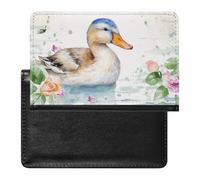 Reisepasshülle für Damen und Herren, RFID-blockierend, Vintage, amerikanische Flagge, 4. Juli, USA, Reisezubehör, Wasserfarben-Ente, Einheitsgröße