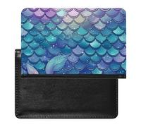 Reisepasshülle für Damen und Herren, RFID-blockierend, Vintage, amerikanische Flagge, 4. Juli, USA, Reisezubehör, Wasserlilie Meerjungfrau Waage, Einheitsgröße