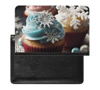 Reisepasshülle für Damen und Herren, RFID-blockierende Cupcakes und Schneeflocken, Reisepasshülle, Reisezubehör, Cupcakes und Schneeflocken, Einheitsgröße