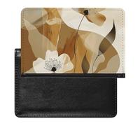 Reisepasshülle für Damen und Herren, RFID-blockierende Eule auf Baum, Reisepasshülle, Reisezubehör, Braune abstrakte Formen, Einheitsgröße