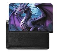 Reisepasshülle für Damen und Herren, RFID-blockierende Eule, Baumzweige, Reisepasshülle, Reisezubehör, Purple Dragon Purple Moon, Einheitsgröße