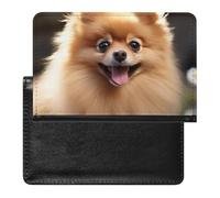 Reisepasshülle für Damen und Herren, RFID-blockierende Eule, Baumzweige, Reisepasshülle, Reisezubehör, Pommerischer Hund, Einheitsgröße