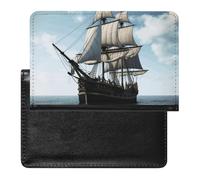 Reisepasshülle für Damen und Herren, RFID-blockierende Halterung, Fuji, Kirschblütenbäume, Reisezubehör, Reisezubehör, Altes Segelschiff, Einheitsgröße