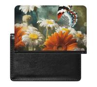 Reisepasshülle für Damen und Herren, RFID-Blockierung einer Biene auf einer Blume, Reisepasshülle, Reisezubehör, Blumen und Schmetterlinge, Einheitsgröße