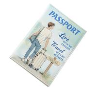 Reisepasshülle für die Reise, Reisepasshülle - Reisepasshülle, wasserdicht, für Paare, Männer, für Auslandsstudien, blau, Célibataire, Siehe Beschreibung