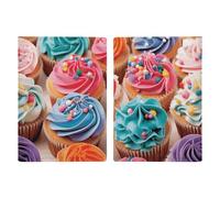 Reisepasshülle für Geburtstag, Cupcakes, mit Kreditkartenfächern und Bordkarten-Schlitz, Reisepasshalter für Reisepässe, Kreditkarten, Bordkarten