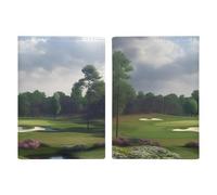 Reisepasshülle für Golfplatz, Leder, handgefertigt, mit Karten- und Ticketschlitz, einfacher Zugriff, Reisepasshülle, Reisepasshülle für Damen und Herren, Stil, 20,3 x 13,8 cm, Stil:, 20.3x13.8cm