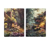 Reisepasshülle für kleine Märchenhaus, ultradünn, PU-Leder, Reisedokumenten-Organizer, kompakt, Premium, internationaler US-Pass, Schutzhülle für Damen und Herren