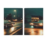 Reisepasshülle für Laufauto, ultradünn, PU-Leder, Reisedokumenten-Organizer, kompakt, Premium, internationaler US-Pass, Schutzhülle für Damen und Herren