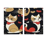 Reisepasshülle für Paare, Katzen, ultradünn, PU-Leder, Reisedokumenten-Organizer, kompakt, Premium, internationaler US-Pass, Schutzhülle für Damen und Herren