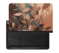 Reisepasshülle für Reisen, Reisepasshülle für Damen und Herren, RFID-blockierend, Braun, Pilze, Reisezubehör, Reisezubehör, Zarte braune Blume, Einheitsgröße