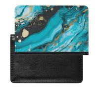 Reisepasshülle für Reisen, Reisepasshülle für Damen und Herren, RFID-blockierend, Türkis, Blau, Gold, Marmor, Reisezubehör, Türkis, Blau, Gold, Marmor, Einheitsgröße