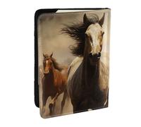 Reisepasshülle für viele Pferde, RFID-Reisepasshülle, Brieftasche, PU-Leder, niedlicher Reisepassschutz für Damen und Herren