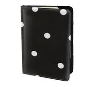 Reisepasshülle, gepunktet, 14 cm, Reisezubehör, Dokumentenabdeckung, blockierender Organizer, Schwarz / Weiß