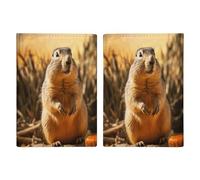 Reisepasshülle, handgezeichnetes Murmeltier-Motiv, ultradünn, PU-Leder, Reisedokumenten-Organizer, kompakt, Premium, internationaler US-Pass, Schutzhülle für Damen und Herren