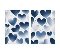 Reisepasshülle in Herzform, mit Kreditkartenfächern und Bordkarten-Schlitz, für Reisepässe, Kreditkarten, Bordkarten, Marineblau