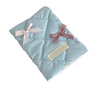 Reisepasshülle, koreanischer Stil, Kartenhalter, süße Schleifen, Reisezubehör für Frauen und Mädchen, blau