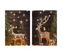 Reisepasshülle, Leder, Motiv: Flamingos, Aquarell, Tropen, bedrucktes Reisepassbuch für Dokumente, Reisegeschenke, Weihnachtsbäume Hirsch, 20.3x13.8cm