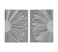 Reisepasshülle, Leder, Motiv: Gänseblümchen, minimalistisch, Reisebrieftasche, Reisebrieftasche, Reisepassbuchhalter für Damen und Herren, Stil, 20,3 x 13,8 cm, Grau und Weiß, Stil:, 20.3x13.8cm