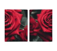 Reisepasshülle, Leder, Reisepasshülle, Fluss, Sonnenuntergang, Holz, Boot, bedruckt, Reise-Geschenke, rote rose, 20.3x13.8cm