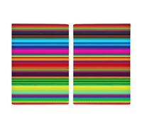 Reisepasshülle, Leder, Reisepasshülle, Kompass und alte Weltkarte, bedrucktes Reisepassbuch für Dokumente, Reisegeschenke, Bunte mexikanische Streifen, 20.3x13.8cm