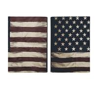 Reisepasshülle, Leder, Reisepasshülle, Motiv: amerikanische Flagge, bedrucktes Reisepassbuch für Dokumente, Reisegeschenke, US-Flagge, 20.3x13.8cm
