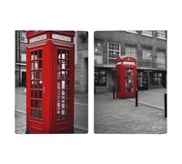 Reisepasshülle, Leder, Reisepasshülle, Motiv: amerikanische Flagge, bedrucktes Reisepassbuch für Dokumente, Reisegeschenke, London Red Telephone Stand, 20.3x13.8cm