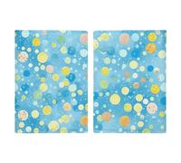 Reisepasshülle, Leder, Reisepasshülle, skurrile Kritzeleien, bedrucktes Reisepassbuch für Dokumente, Reisegeschenke, Kleine farbige Punkte, 20.3x13.8cm